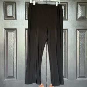 Joseph Ribkoff Black Flare Pants with Split Ankle Size 10 US